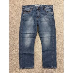 Wrangler Retro Slim Straight Jeans Mens 38x30 Medium Wash Denim